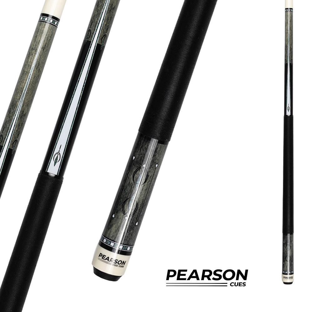 PEARSON POOL CUE ENCORE SERIES - CARBON SHAFT IRISH LINEN WRAP GREY 12.5MM