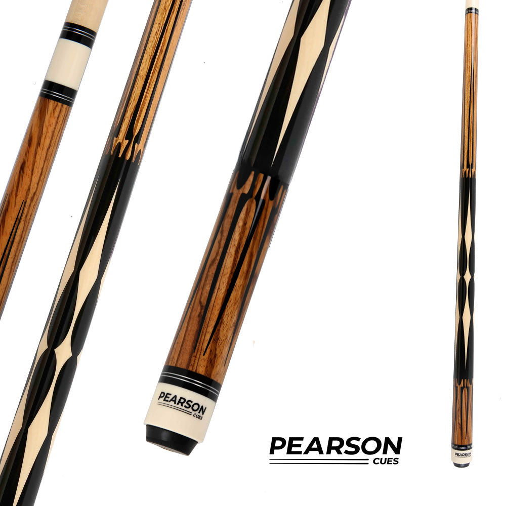 BAGUETTE DE BILLARD PEARSON PLAYERS SERIES PP-3 ZEBRANO BRUN - FLÈCHE CARBONE SANS GRIP 12.5MM