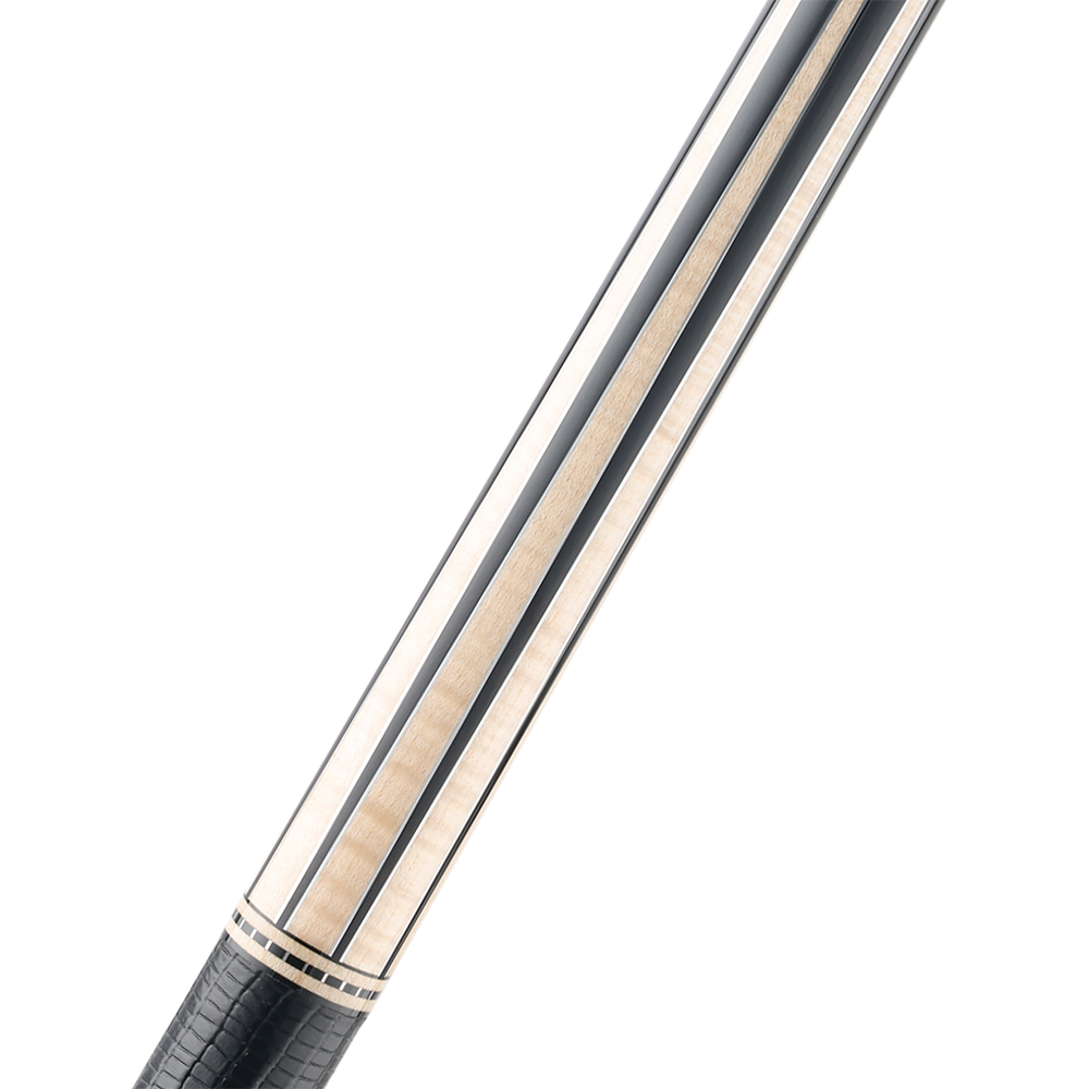 PREDATOR BUTT TS8 ARTISAN EBONY/CURLY MAPLE UNI-LOC LIZARD GRAIN LEATHER WRAP (SHAFT NON INCLUDED) - LIMITED EDITION