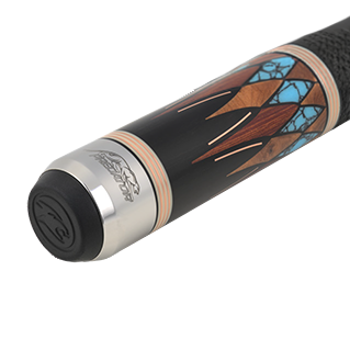 PREDATOR BUTT VIRTUOSO UNI-LOC LEATHER LUX WRAP MAPLE/TURQUOISE (SHAFT NOT INCLUDED) - LIMTED EDITION