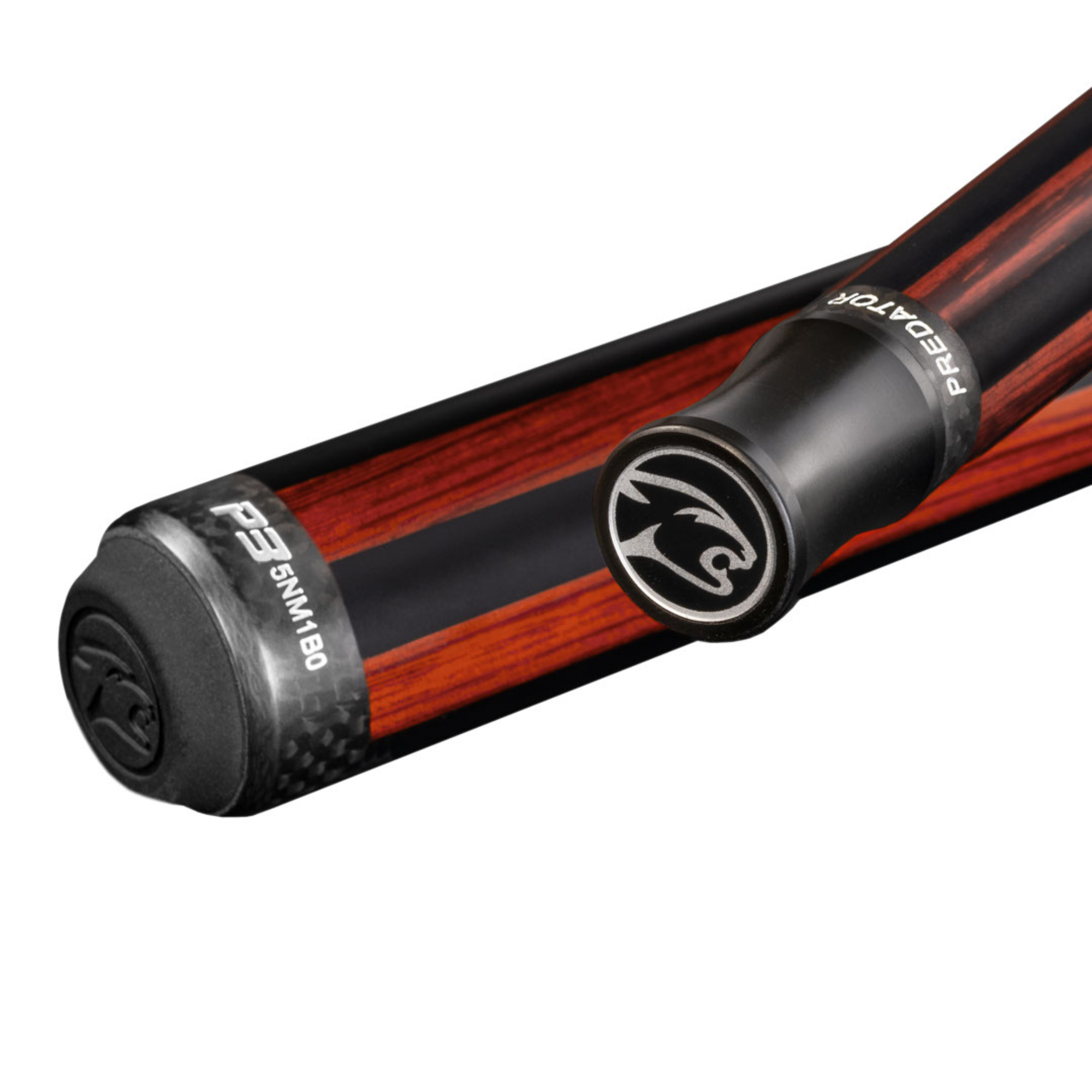 PREDATOR P3 REVO RED TIGER POOL CUE WITH NO WRAP (SHAFT NOT INCLUDED)