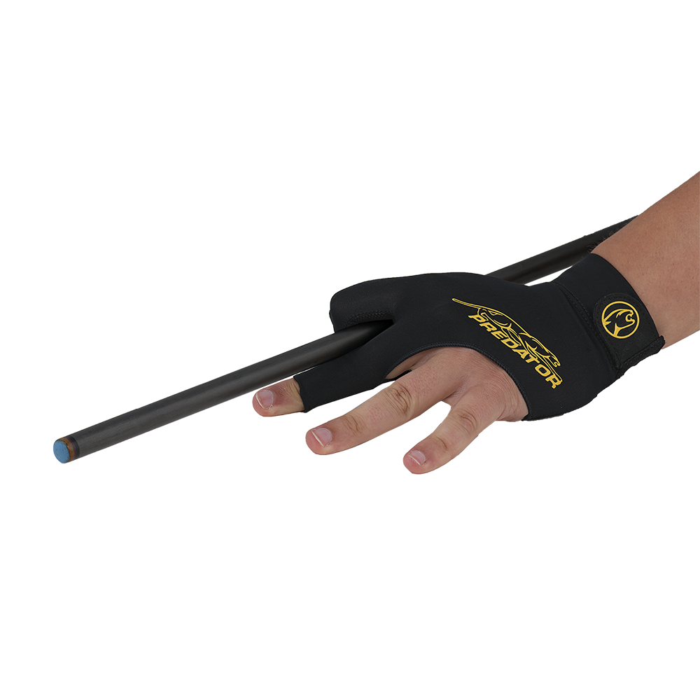 PREDATOR SECOND SKIN PREMIUM CLOSED THUMB BLACK/YELLOW BILLIARD GLOVE - LEFT HAND ONLY