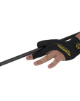 PREDATOR SECOND SKIN PREMIUM CLOSED THUMB BLACK/YELLOW BILLIARD GLOVE - LEFT HAND ONLY