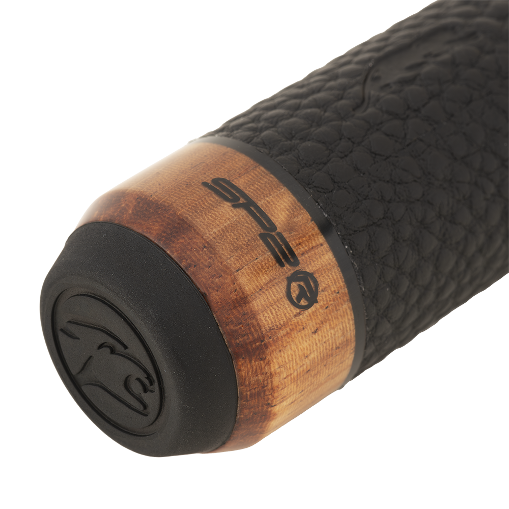 MANCHE PREDATOR SP2 ADVENTURA API2  NOIR/BOIS D'APITONG UNI-LOC GRIP EN CUIR DE LUXE (FLÈCHE NON-INCLUSE) - ÉDITION LIMITÉE