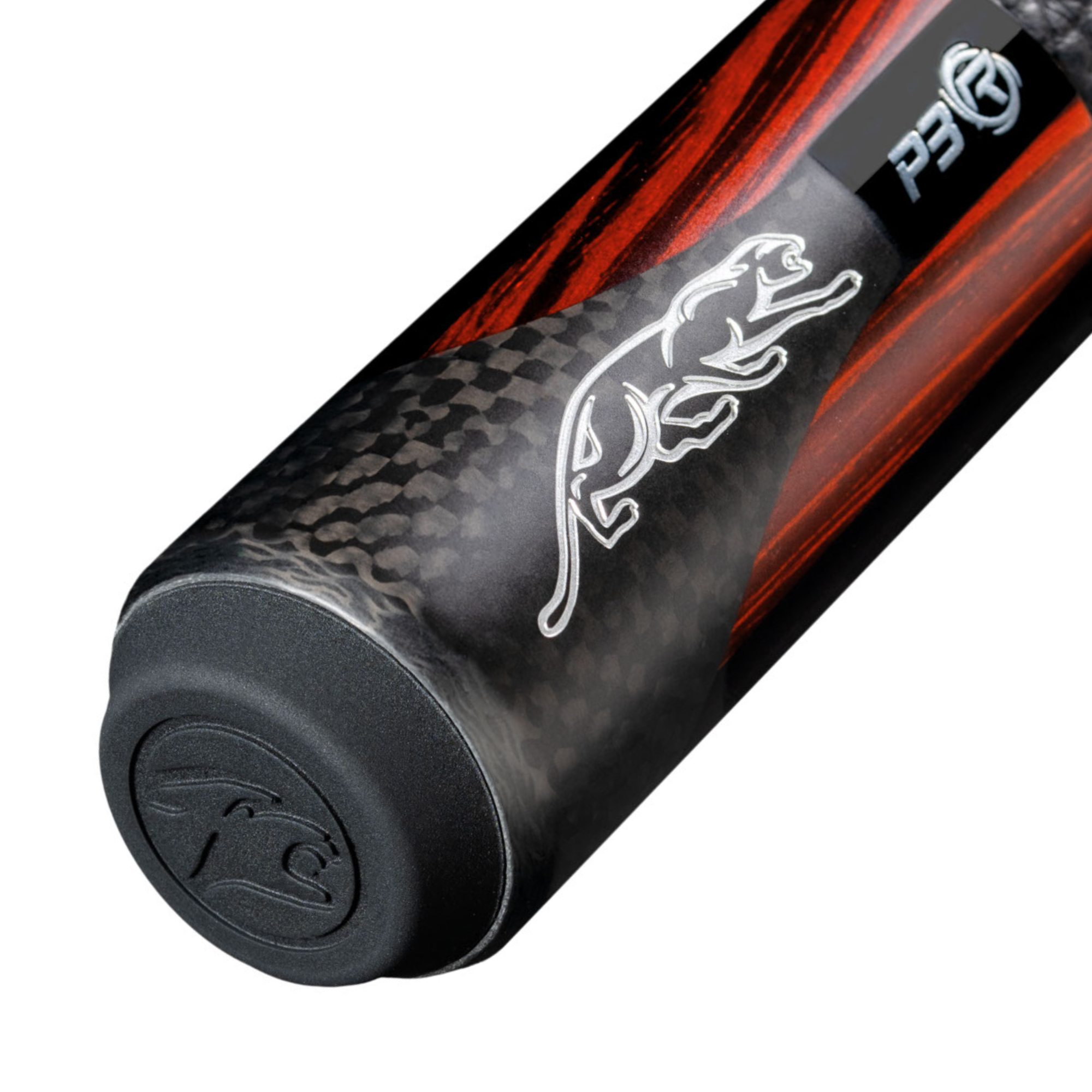 PREDATOR P3 REVO RED TIGER POOL CUE WITH LUXE LEATHER WRAP (SHAFT NOT INCLUDED)