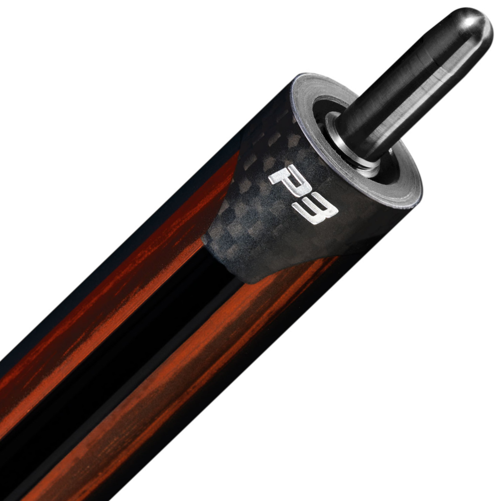 PREDATOR P3 REVO RED TIGER POOL CUE WITH LUXE LEATHER WRAP (SHAFT NOT INCLUDED)