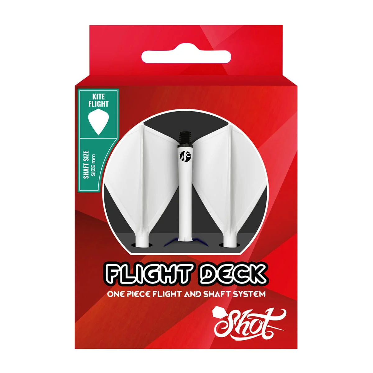 FLÉCHETTES SHOT 1 PIÈCE BLANCHE KITE EMBOUT