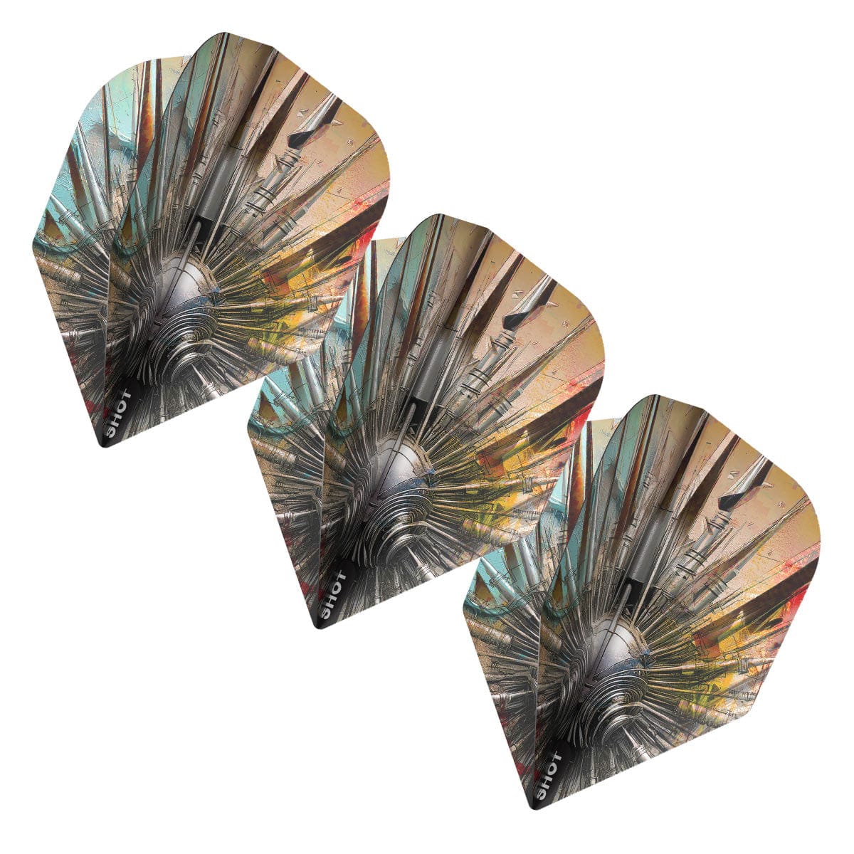 SHOT GNARLY SHREDDA DART FLIGHT SET - SMALL STANDARD