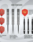 SHOT WARRIOR TAIAHA STEEL TIP DART SET - 90%TUNGSTEN BARRELS