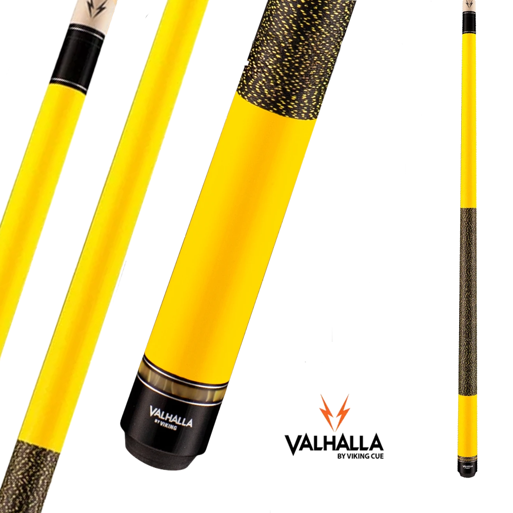 VIKING VALHALLA POOL CUE VG027 - YELLOW LINEN WRAP 13MM 19OZ