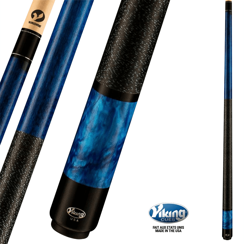 VIKING B2807 POOL CUE 12.5MM WITH WRAP - BLEU