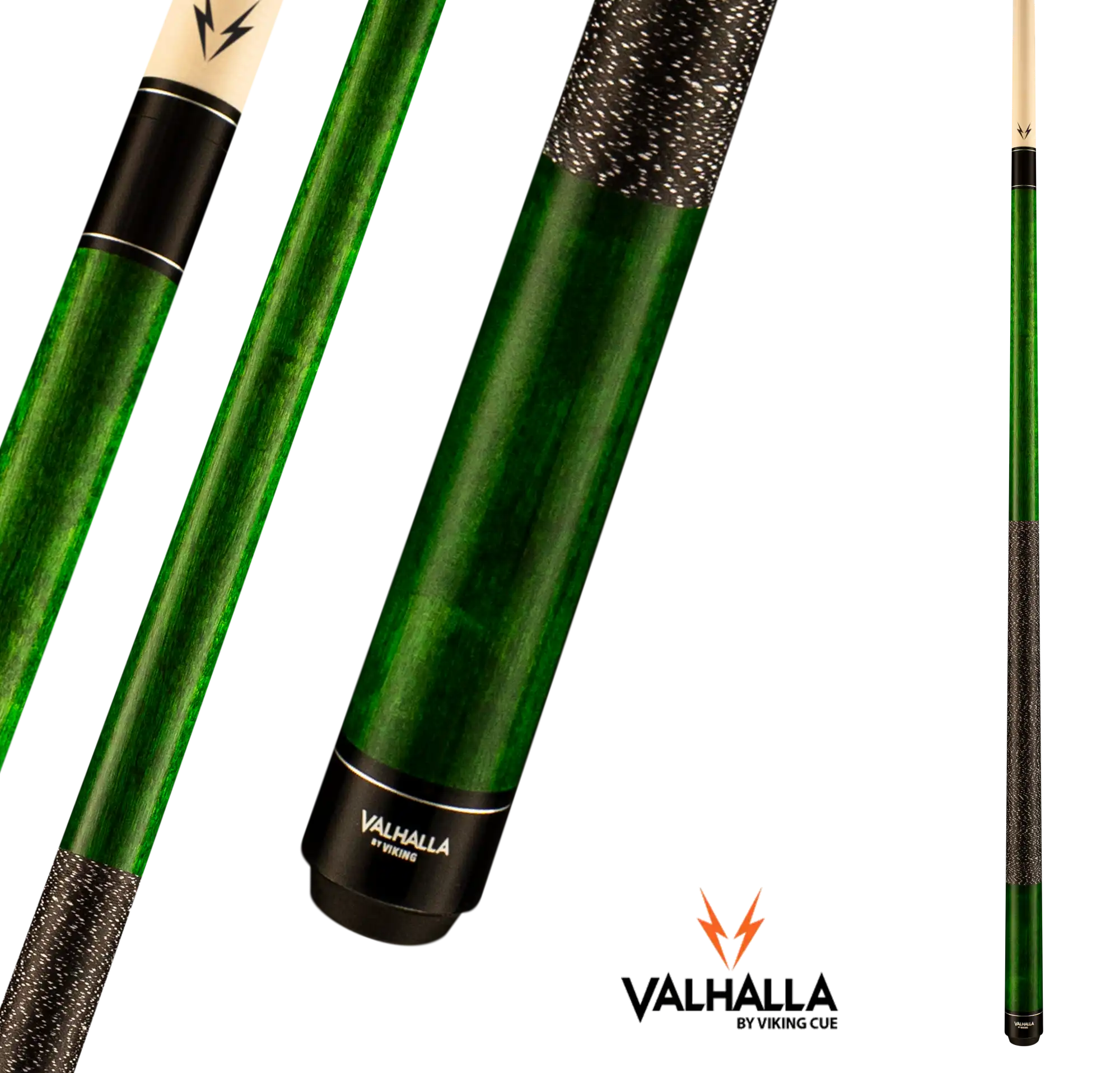 VIKING VALHALLA VA115 POOL CUE GREEN LINEN WRAP 13MM 19OZ