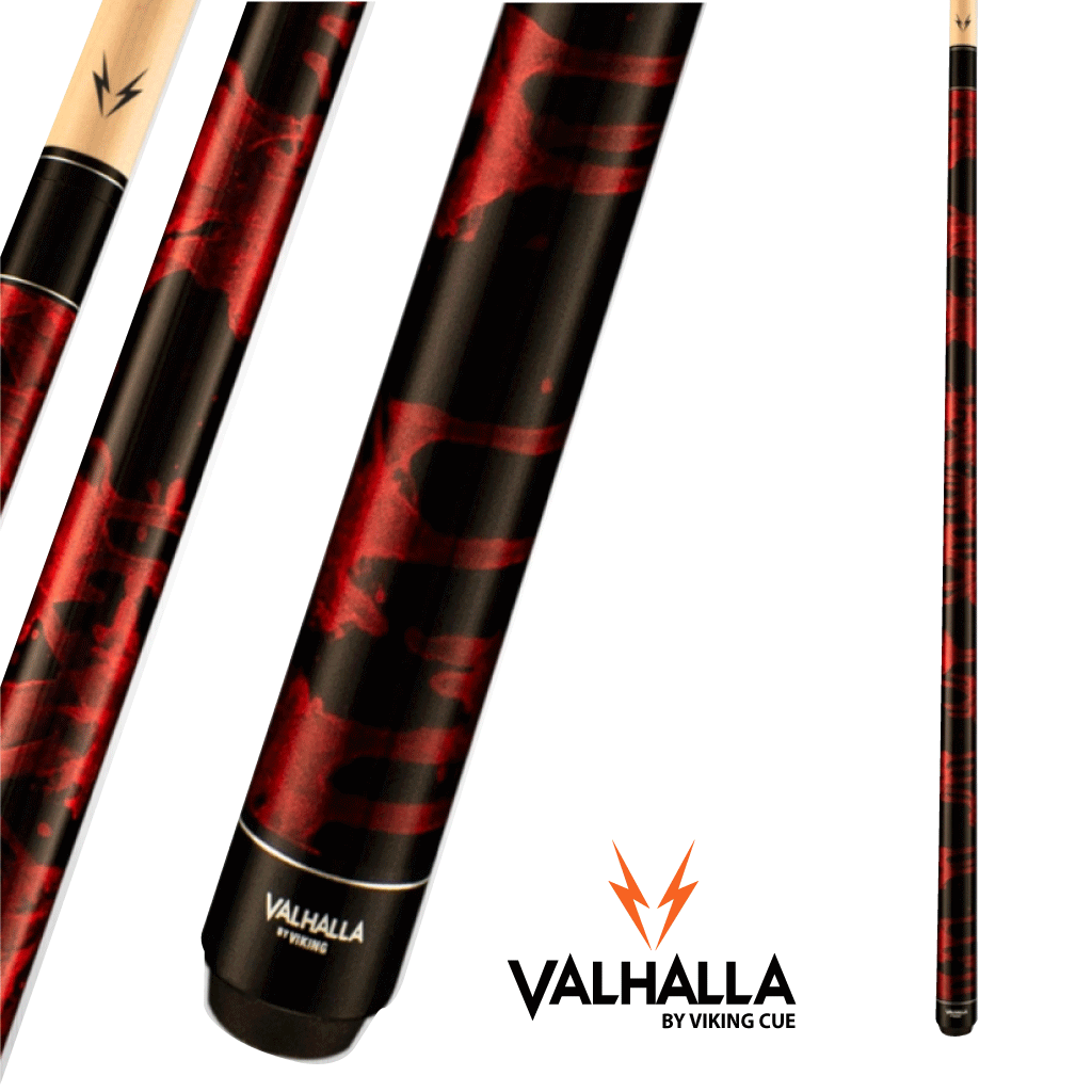 VIKING VALHALLA VA212 19OZ BURGUNDY AND BLACK POOL CUE