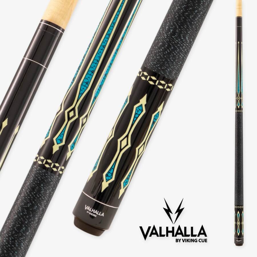 VIKING VALHALLA VA311 19OZ POOL CUE - BLACK AND BLUE