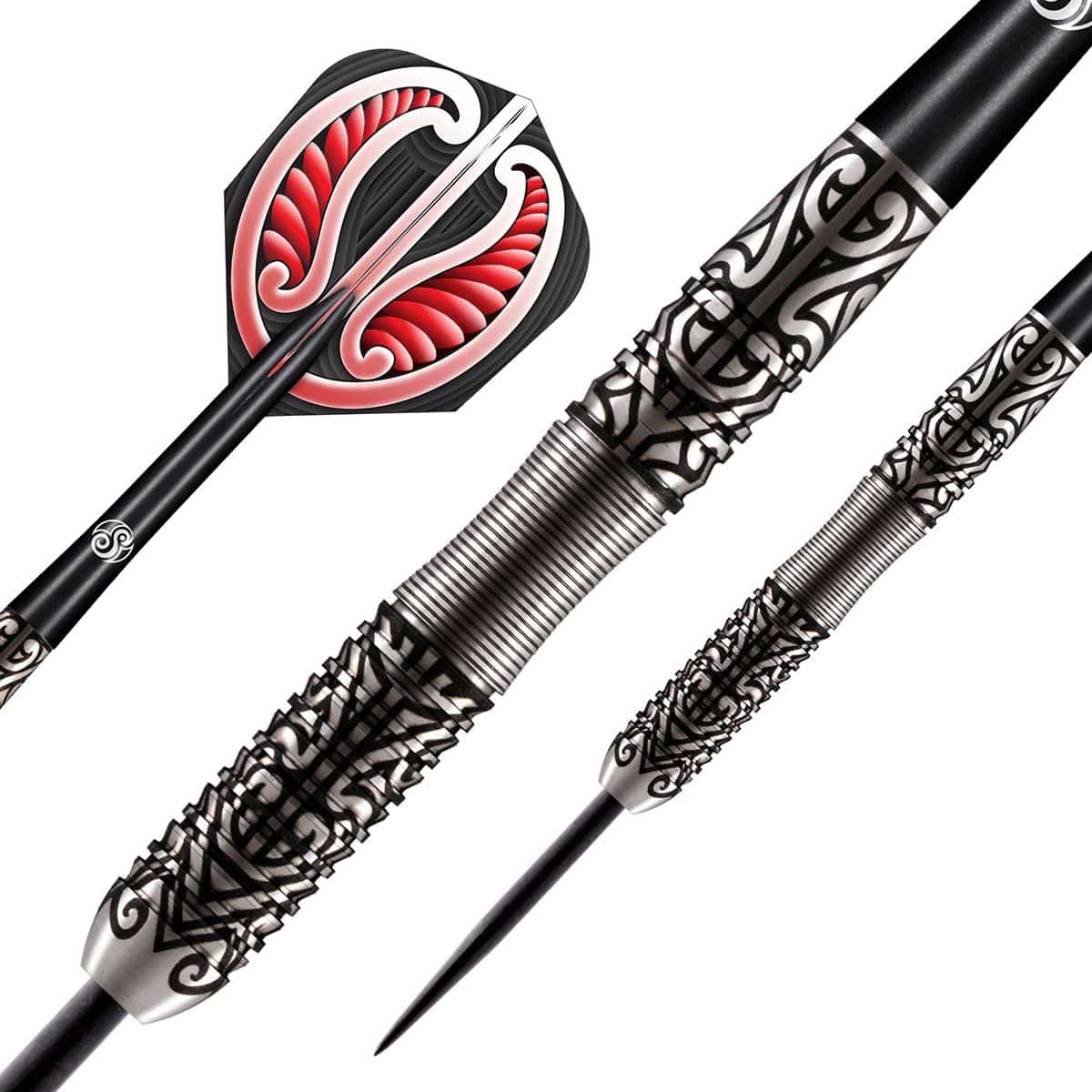 SHOT WARRIOR HAUTOA STEEL TIP DART SET - 80% TUNGSTEN