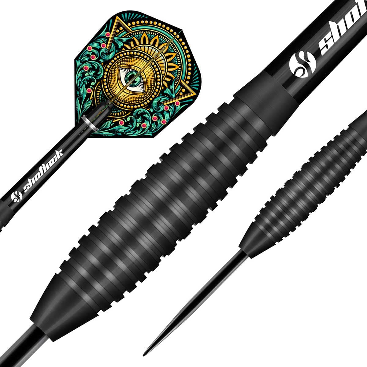 SHOT ZEN KENSHO STEEL TIP DART SET - 90% TUNGSTEN BARRELS