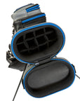 LUCASI RIVAL HARD CUE CASE GREY AND BLUE 4B 8S WITH STAND