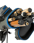 LUCASI RIVAL HARD CUE CASE GREY AND BLUE 4B 8S WITH STAND