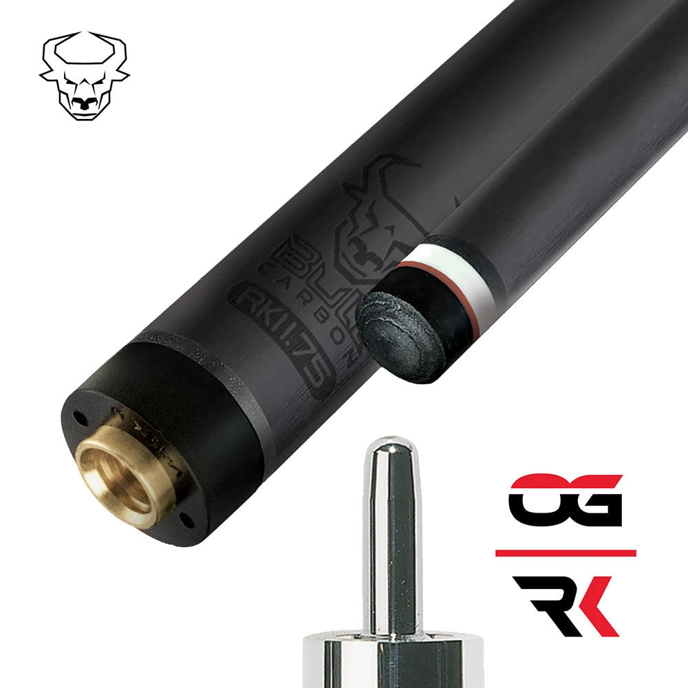 KODA SPORT SNEAKY PETE POOL CUE LD7 REV. SHAFT CARBON BLUE AND BLACK NO WRAP 11.75MM 19OZ
