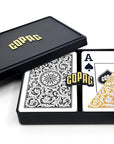JEU DE CARTES BRIDGE EN PLASTIQUE COPAG MODÈLE 1546 JUMBO NOIR ET OR
