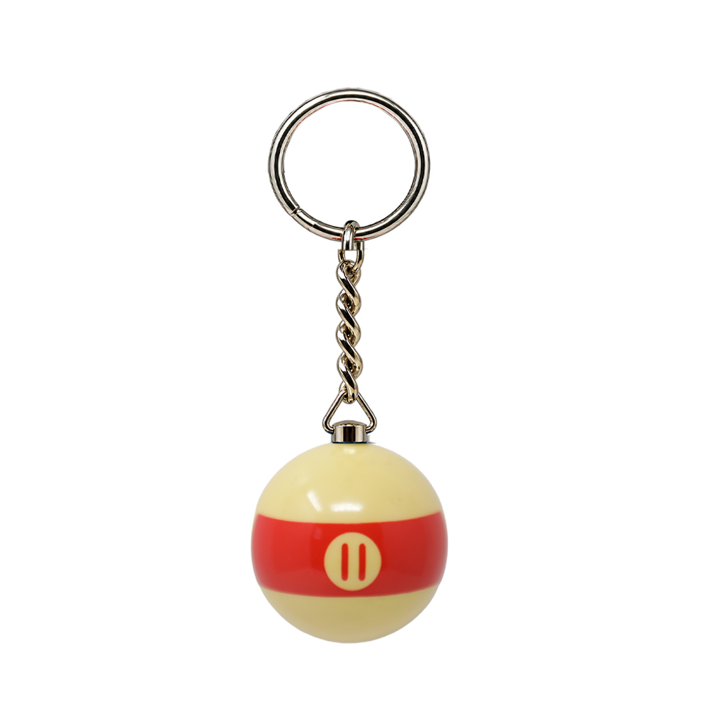 PORTE-CLÉS BOULE DE BILLARD 1 3/8 PO ARAMITH - NUMÉROTÉ