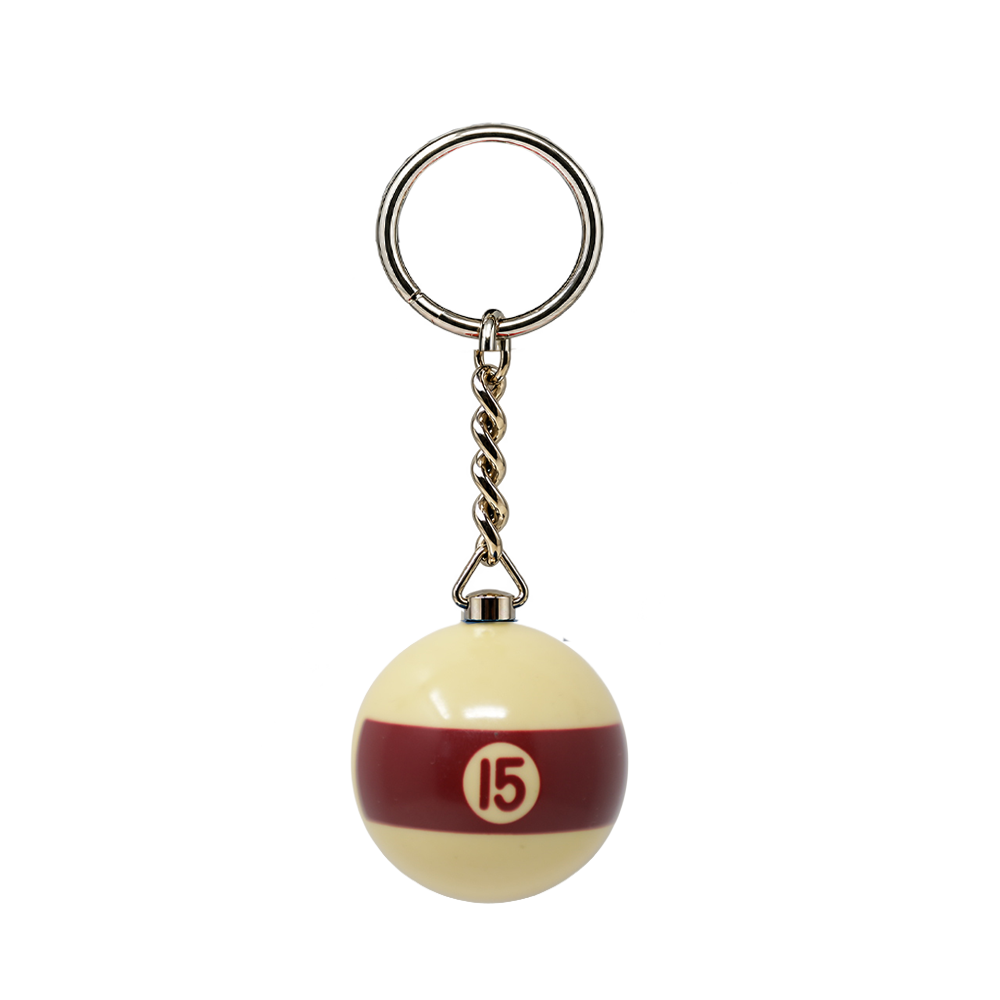 PORTE-CLÉS BOULE DE BILLARD 1 3/8 PO ARAMITH - NUMÉROTÉ