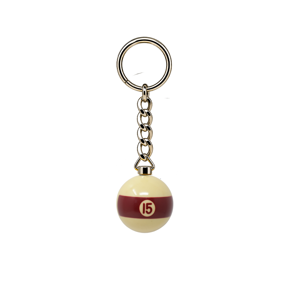 PORTE-CLÉS BOULE DE BILLARD 1 PO NUMÉROTÉE