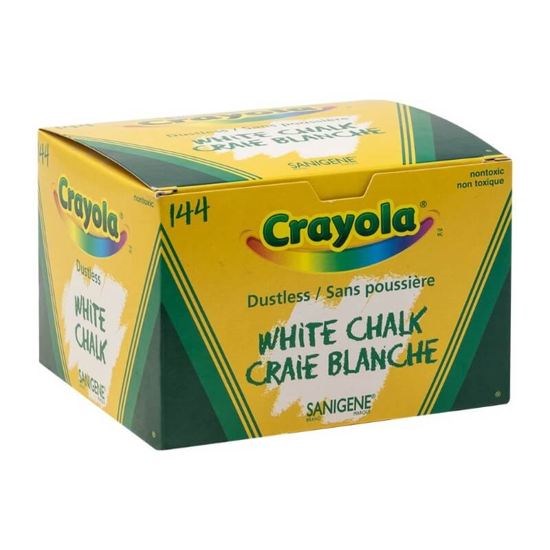 BOX OF 144 DUSTLESS WHITE CHALKS