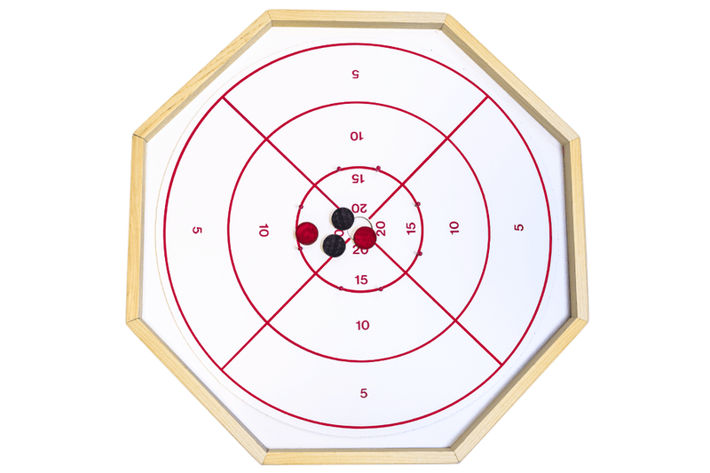 CROKINOLE GAME AND CHECKERBOARD 2 IN 1