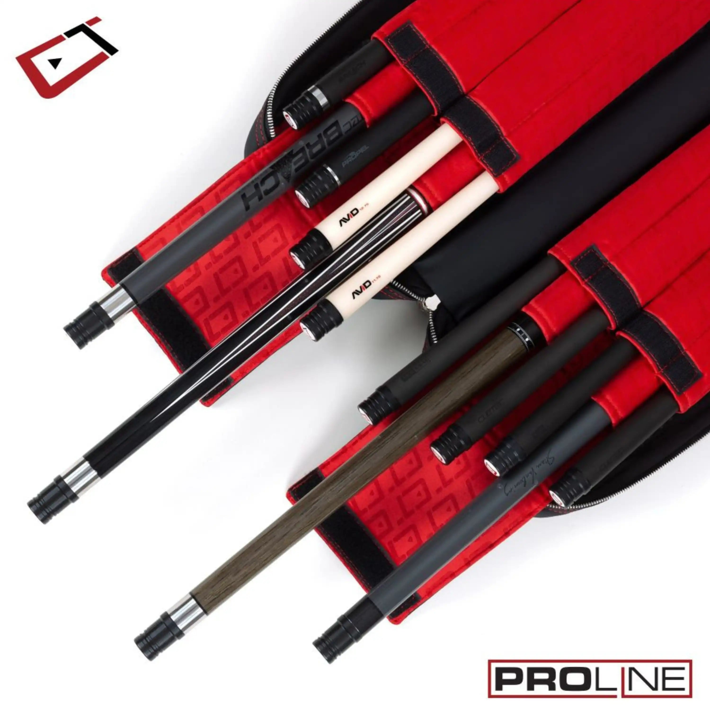 ÉTUI SOUPLE CUETEC POUR BAGUETTES DE BILLARD PRO LINE 4X8 - NOIR