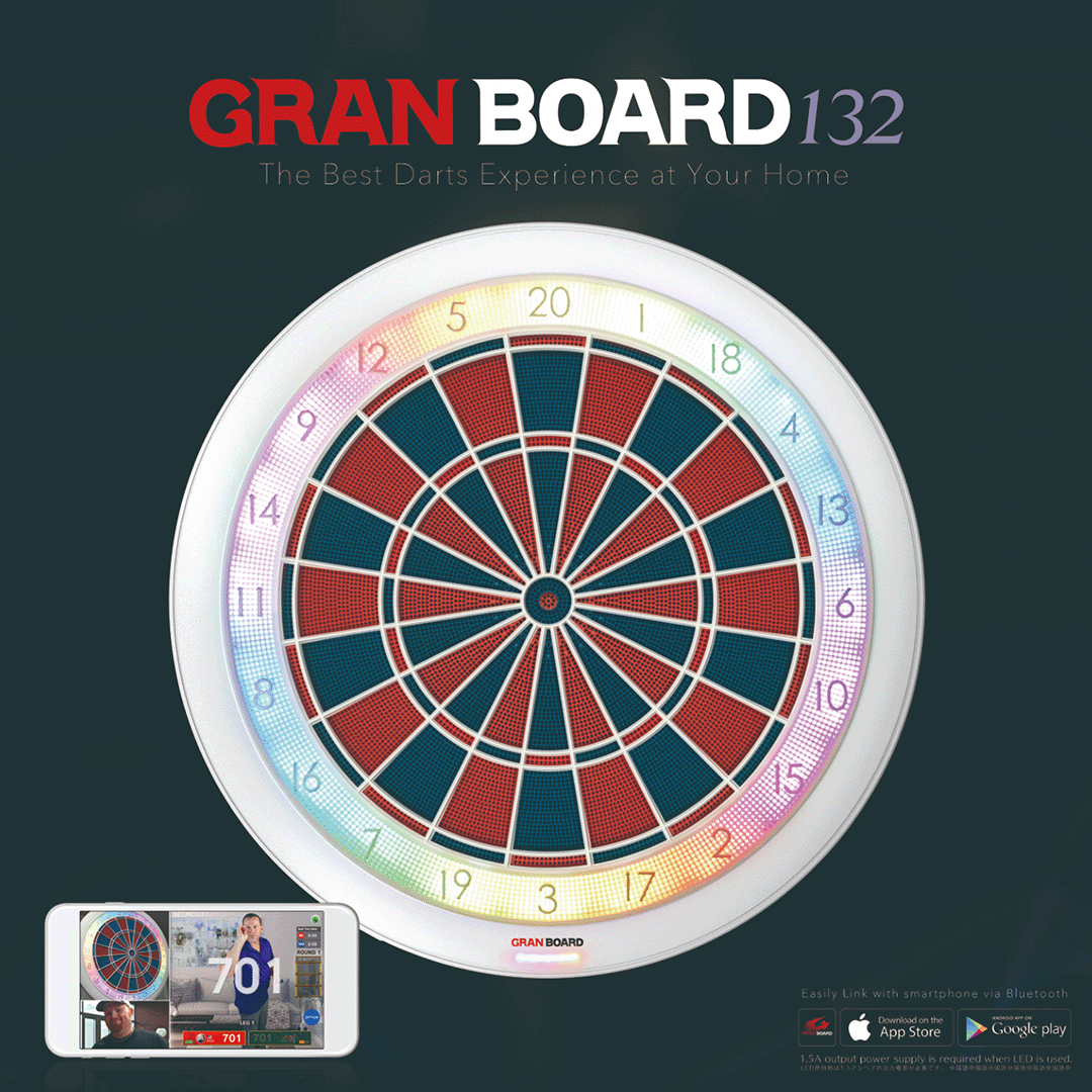 GRANBOARD 132 BLUETOOTH WHITE ELECTRONIC DART BOARD