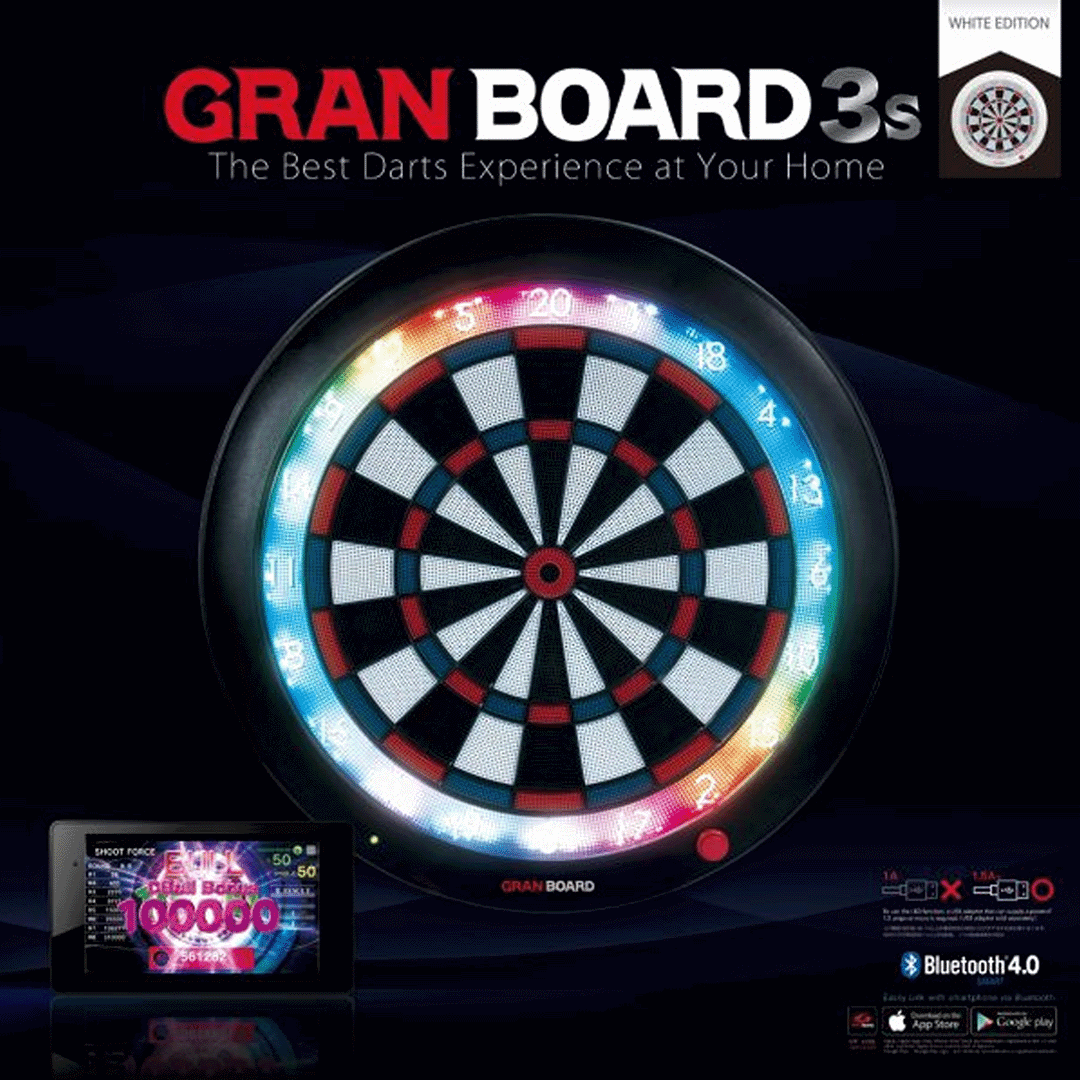 GRANBOARD 3S BLUETOOTH WHITE ELECTRONIC DART BOARD