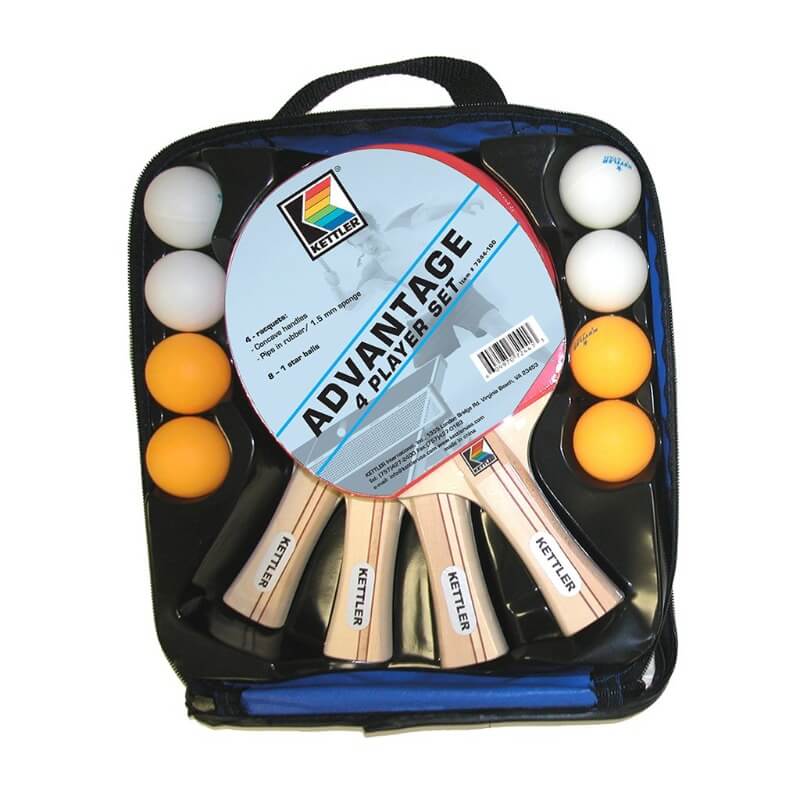 KETTLER ADVANTAGE PING PONG SET 4-PLAYERS  8-BALLS