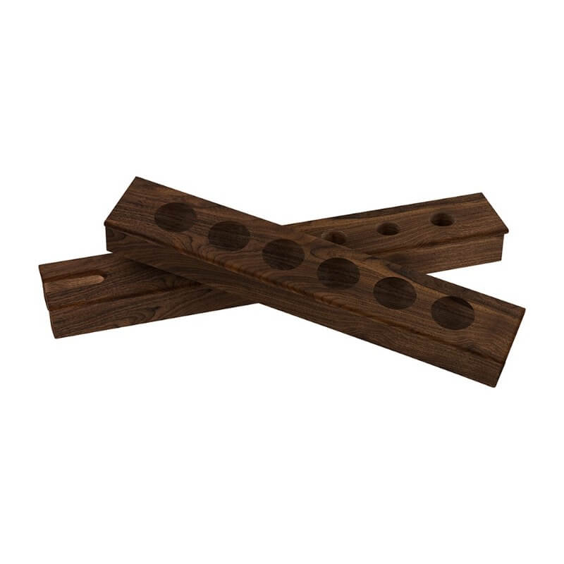 LA CONDO CUE RACK WITH BRIDGE - WALNUT