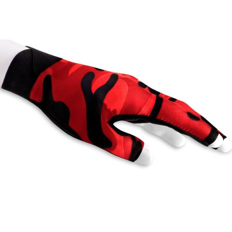 POISON CAMO RED LEFT HAND BILLIARD GLOVE