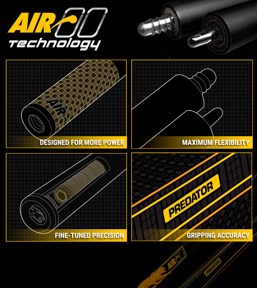 PREDATOR AIR II JUMP CUE WITH SPORT WRAP