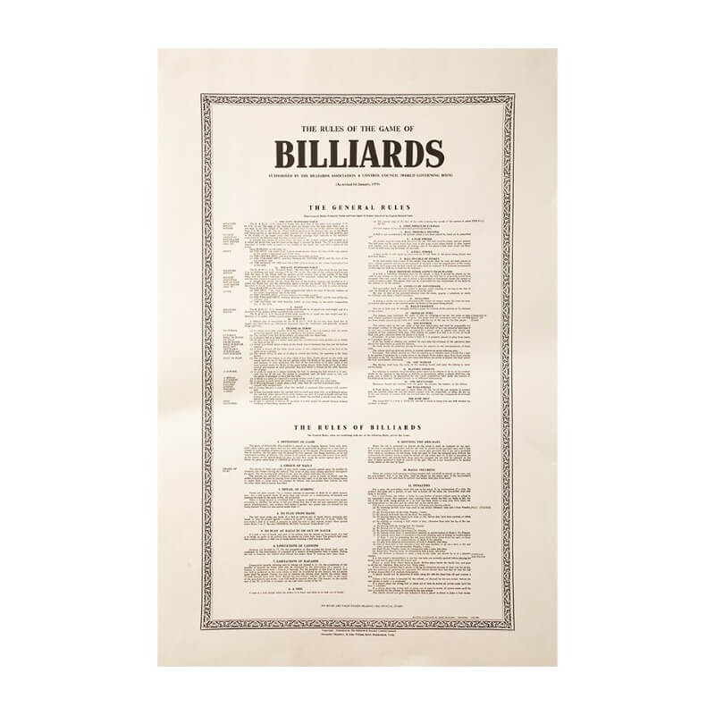 RULES OF BILLIARD
