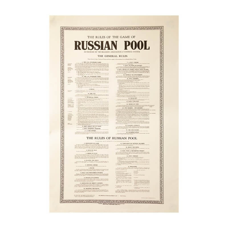 RULES RUSSIAN POOL