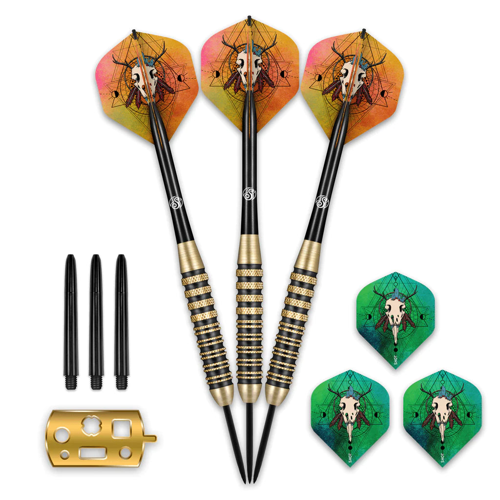 SHOT TALISMAN STEEL TIP DARTS SET-HIGH PERFORMANCE STEEL