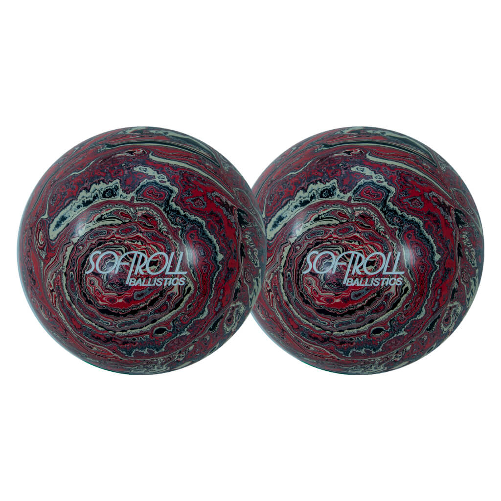 SOFTROLL BALISTICS SMALL BOWLING BALLS - RED BLACK CREAM