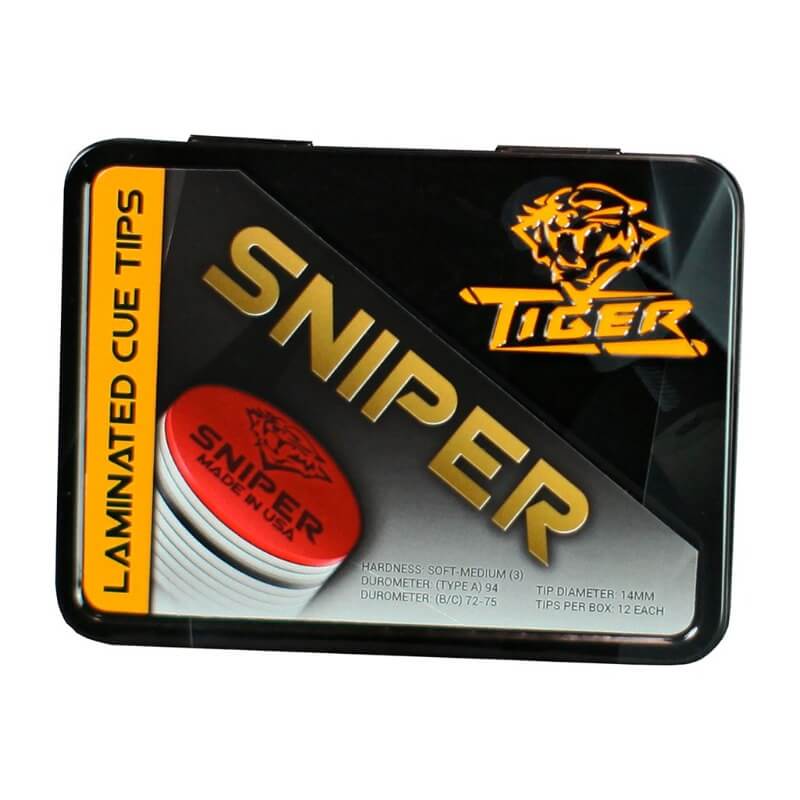 TIGER SNIPER LAMINATED CUE TIP - MEDIUM/SOFT