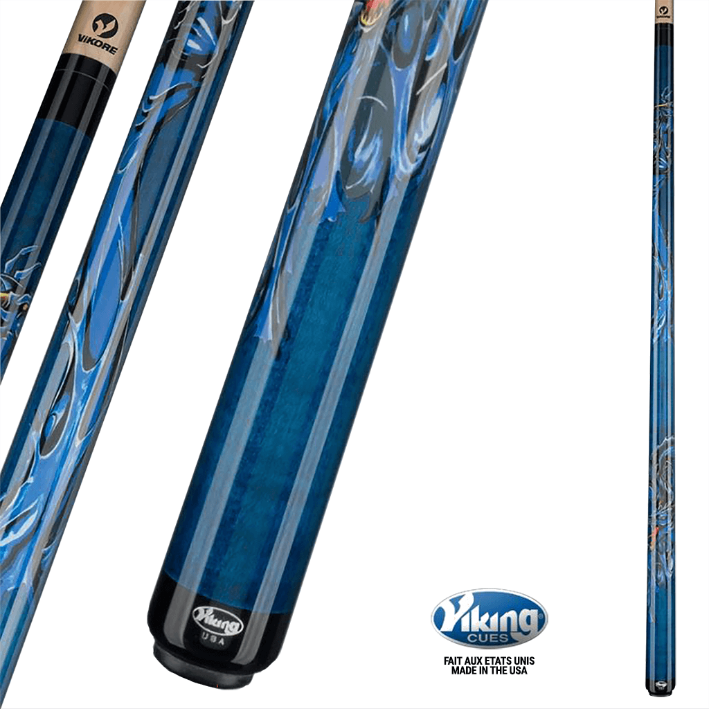 VIKING CUE 12.5MM - BLUE DRAGON