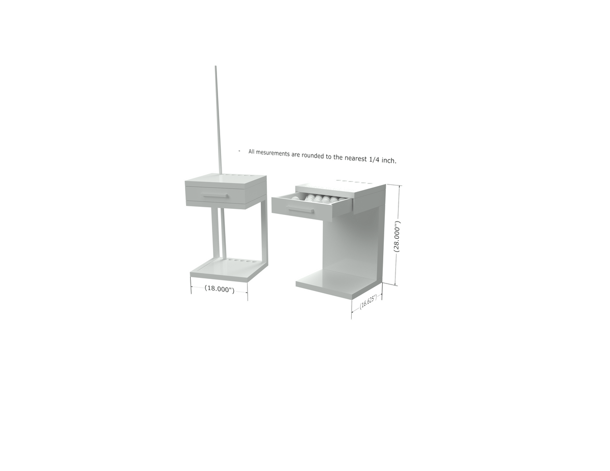 LA CONDO CUE RACK & BALL RACK - WHITE BIRCH