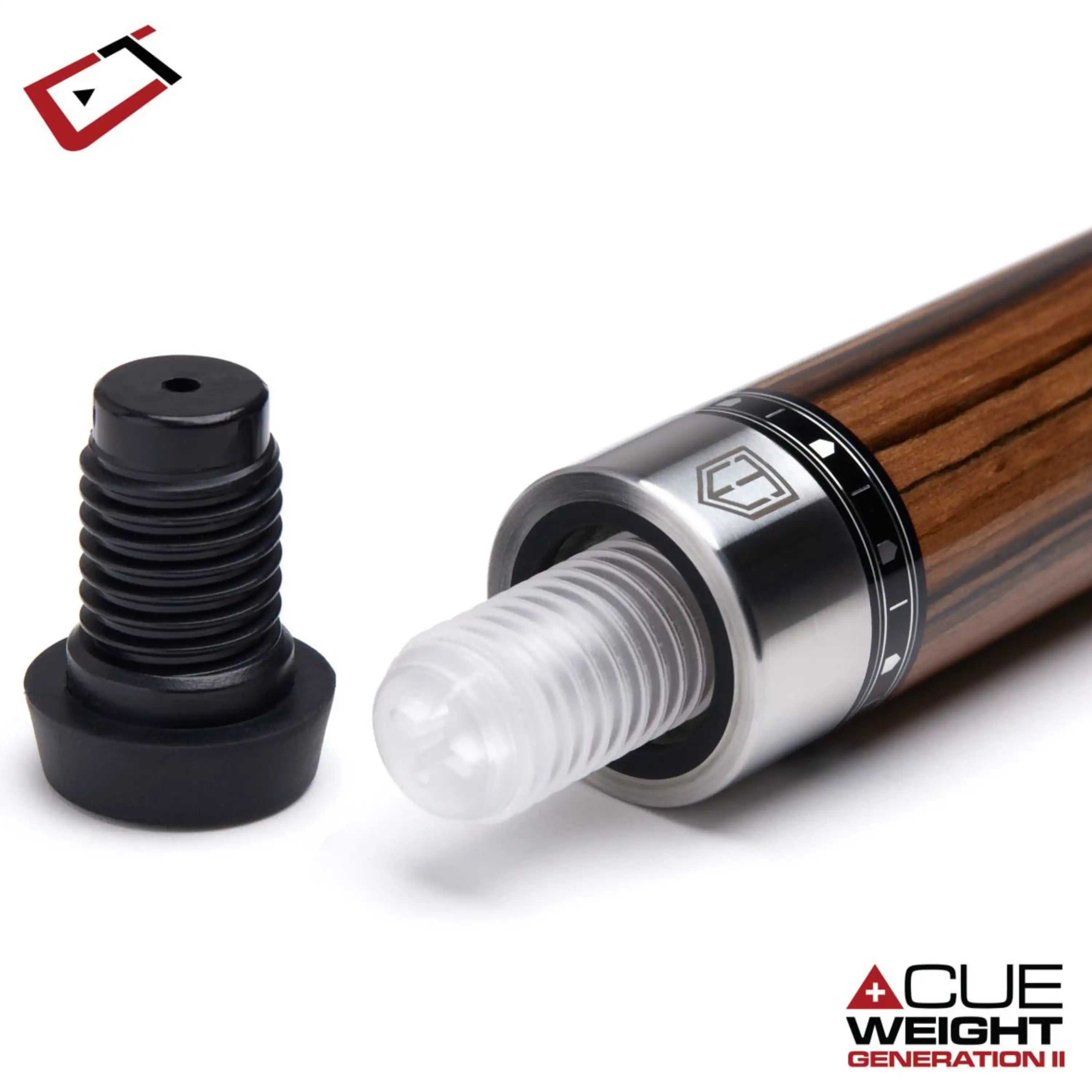 CUETEC CYNERGY TRUEWOOD EBONY II LEATHER WRAP 12.5MM